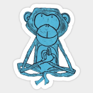 Monkey, Cheeky Monkey, blue Sticker